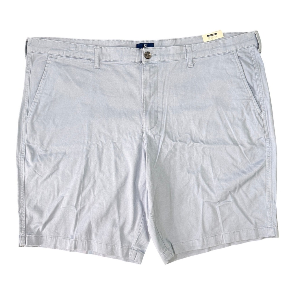 George Mens At The Knee Stretch Flat Front Shorts Blue Size‎ 42 NWT